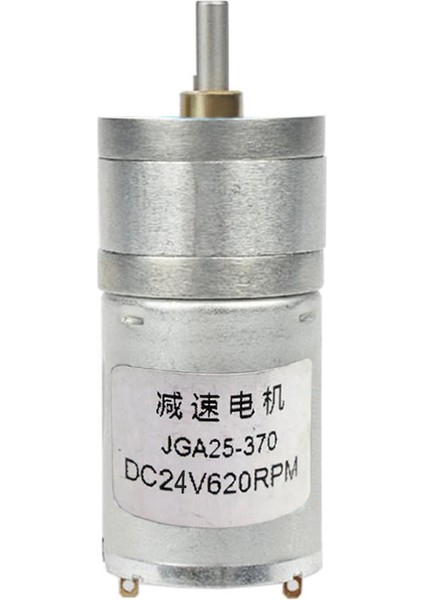 24V 620RPM JGA25-370 Redüktörlü Dc Motor Metal Dişli Yüksek Tork Kuvvet 25MM