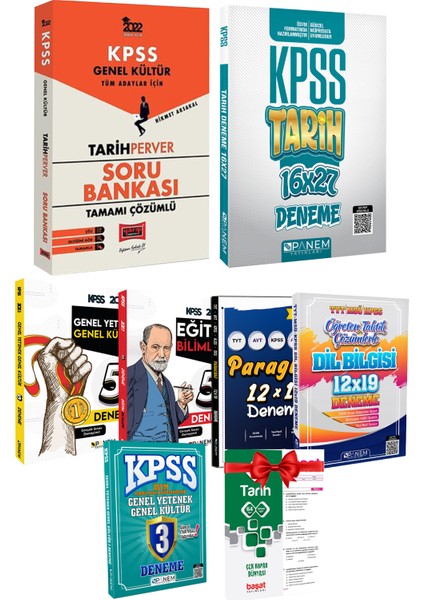 KPSS Tarih Sb+Panem Tarih Deneme+Genel Yetenek Genel Kültür 5 D+Eğitim 5 D+Paragraf D+Dil Bil D+Genel Yetenek Genel Kültür 3+Tarih Yaprak