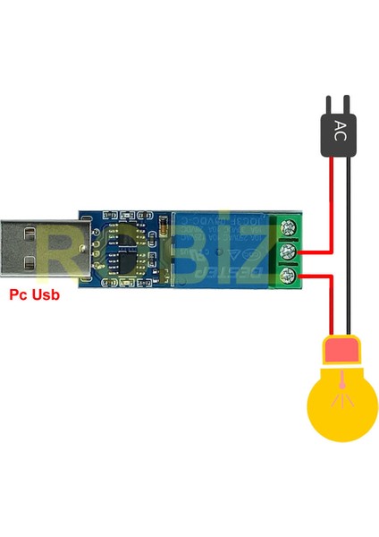 1 Kanal USB Röle Kontrol Modülü Lcus1 Bilgisayardan Cihaz Açma Kapama CH340 Com Seri Port