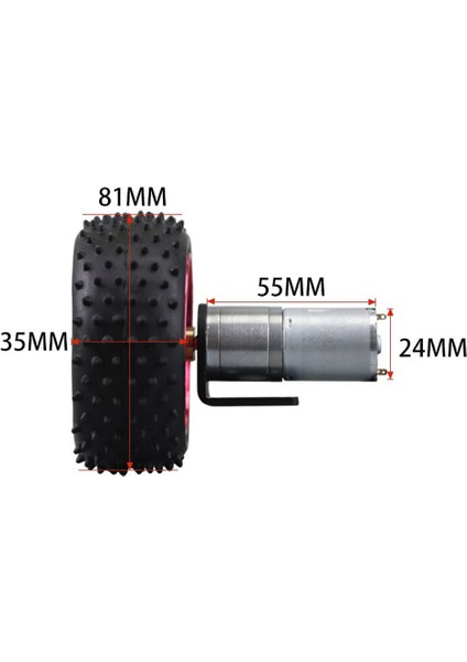 24V 620RPM JGA25-370 Redüktörlü Dc Motor Metal Dişli Yüksek Tork Kuvvet 25MM indirimleri