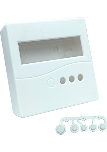 Plastik Proje Kutusu 86X86MM Beyaz Duvara Yüzeye Montaj Tip 1602 LCD 3 Buton Elektronik Devre
