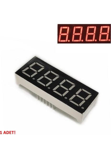 0.56" 4 Hane 7 Segment LED Ekran Kırmızı Ortak Katot 14MM 4 Digit