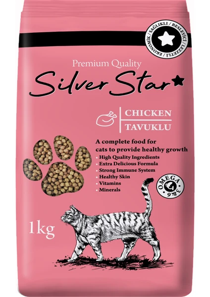 Silver Star Tavuklu Yetişkin Kedi Maması 1 kg