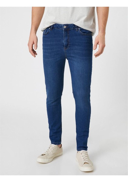 3SAL40028MD Orta Indigo Mid Kadın Pamuk Denim Pantolon modelleri
