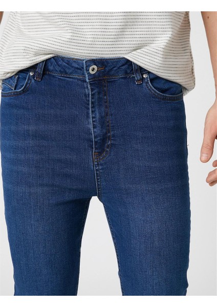 3SAL40028MD Orta Indigo Mid Kadın Pamuk Denim Pantolon indirimleri