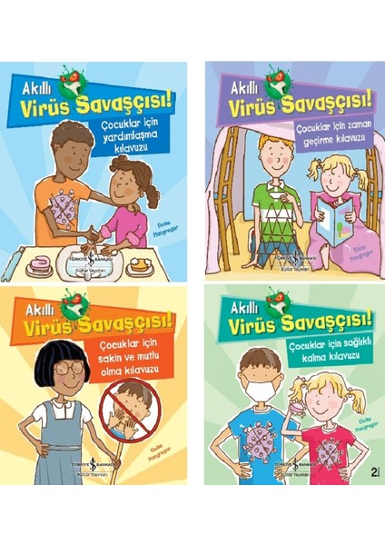 Akıllı Virüs Savasçısı! – Çocuklar Için Sağlıklı Kalma Kılavuzu / 4 Kitap Set