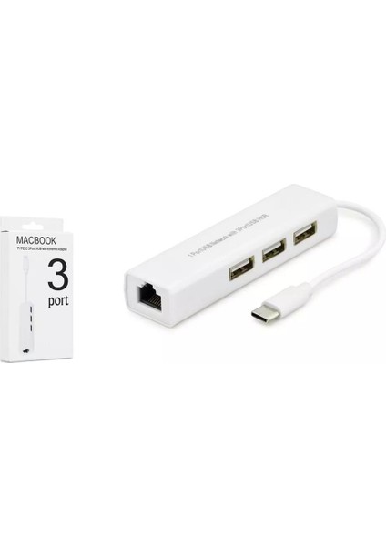 HDX7007 Type-C 3.1 Ethernet Çevirici 3x USB Hub