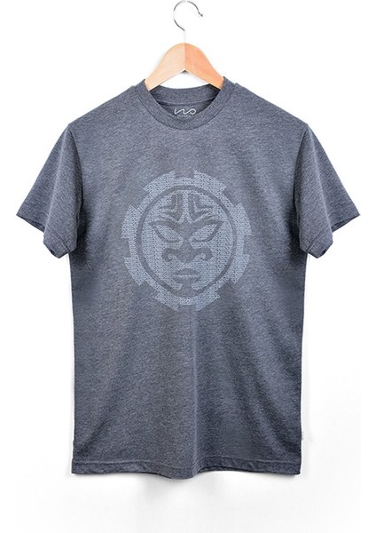 TheCatu Gri Erkek Ay Adam T-Shirt