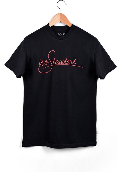TheCatu Siyah Erkek No Standart Klasik T-Shirt