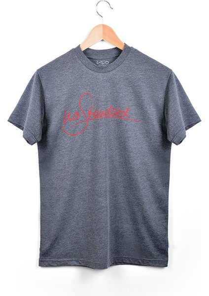 TheCatu Gri Erkek No Standart Klasik T-Shirt