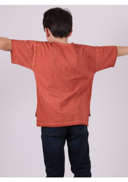 Thecatu Çocuk Regular Fit Kısa Kol Turuncu T-Shirt 3011Ç indirimleri
