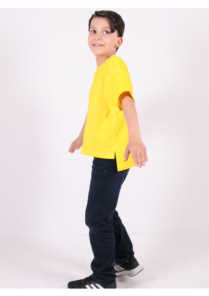 Thecatu Çocuk Regular Fit Kısa Kol Sarı T-Shirt 3011Ç