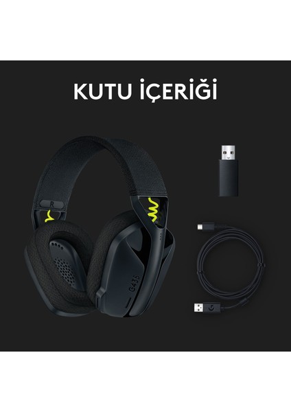G G435 Lıghtspeed Kablosuz Oyuncu Kulaklığı - Siyah (KUTUSUZ )