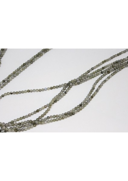 Labradorit Taşı Açık Renk Yarım Dizi 4mm (18CM Uzunluğundadır)