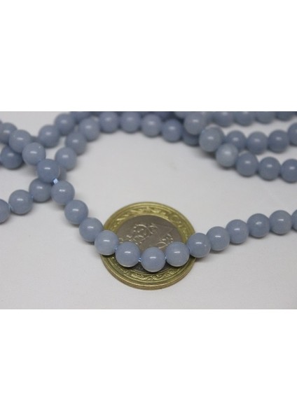 Angelit Taşı Yarım Dizi 6mm (18CM Uzunluğundadır) fırsatları