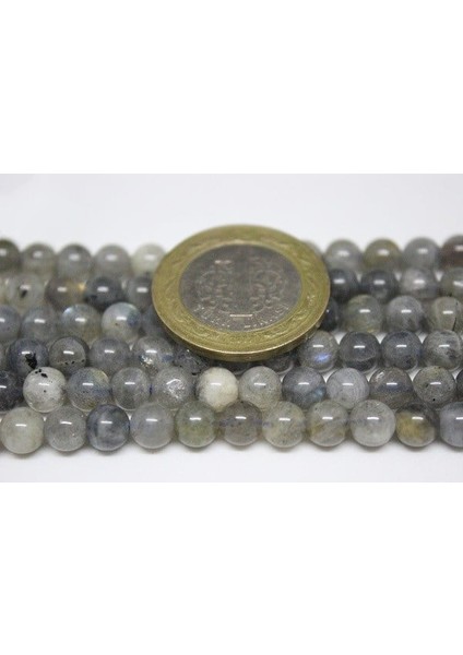 Labradorit Taşı Yarım Dizi 6mm (18CM Uzunluğundadır)