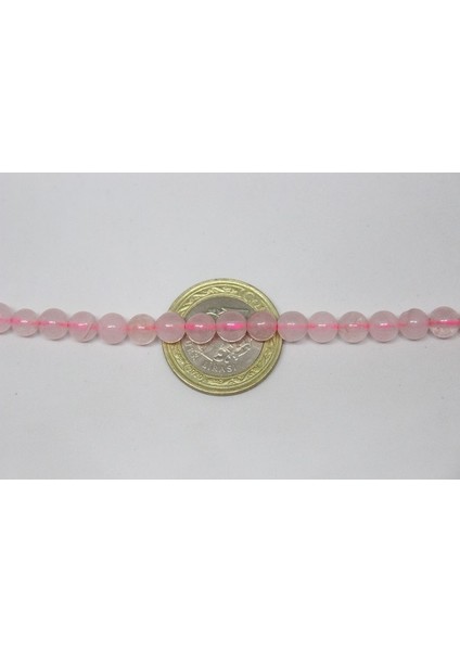 Pembe Kuvars Taşı Yarım Dizi 6mm (18CM Uzunluğundadır) fiyatları