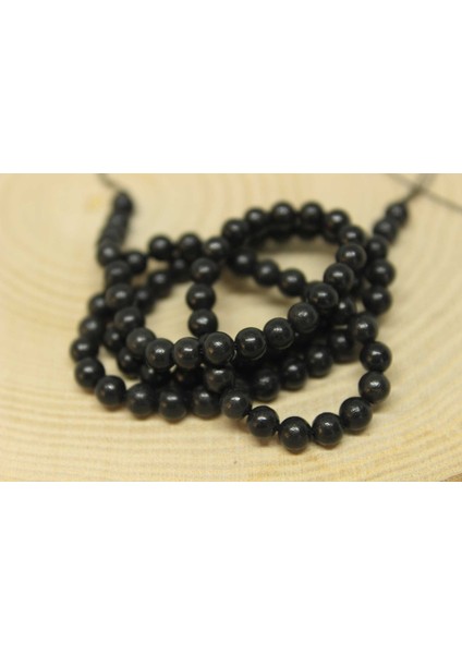 Shungite (Şungit) Taşı Yarım Dizi 4mm (18CM Uzunluğundadır) fiyatları