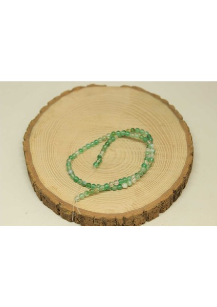 Akik Taşı Yarım Dizi 4mm (27860) (18CM Uzunluğundadır)