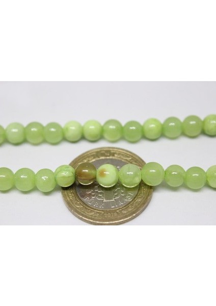 Yeşil Onix (Oniks) Taşı Yarım Dizi 6mm (18CM Uzunluğundadır) fiyatları