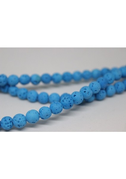 Lav Taşı Açık Mavi Renkli Yarım Dizi 6mm (18CM Uzunluğundadır) modelleri