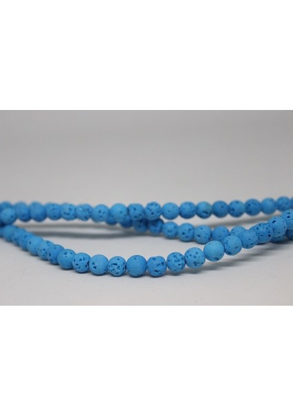 Lav Taşı Açık Mavi Renkli Yarım Dizi 6mm (18CM Uzunluğundadır) fırsatları