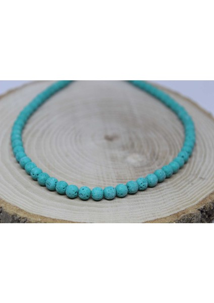 Lav Taşı Su Yeşili Yarım Dizi 6mm (18CM Uzunluğundadır) fırsatları