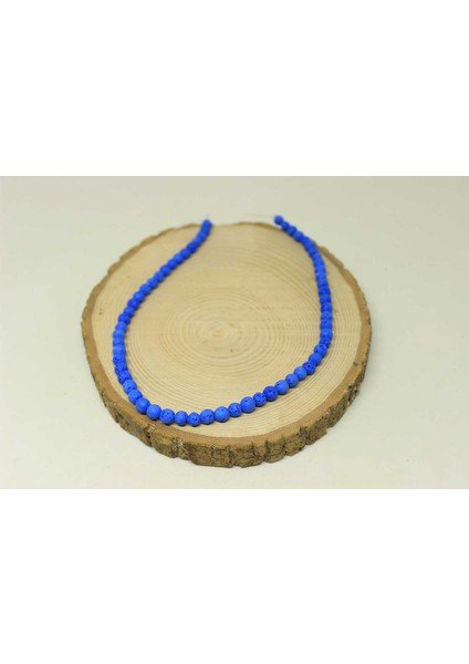 Lav Taşı Lacivert Yarım Dizi 6mm (18CM Uzunluğundadır)