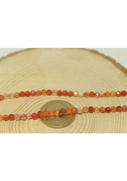 Akik Taşı Faset Kesim Yarım Dizi 4mm (24035) (18CM Uzunluğundadır) fiyatları