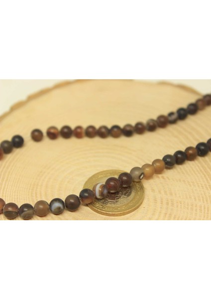 Akik Taşı Yarım Dizi 6mm (27905) (18CM Uzunluğundadır) fiyatları