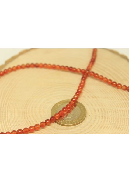 Akik Taşı Yarım Dizi 4mm (27870) (18CM Uzunluğundadır) fiyatları