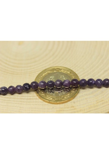 Lepidolit Taşı Yarım Dizi 4mm (18CM Uzunluğundadır) fiyatları