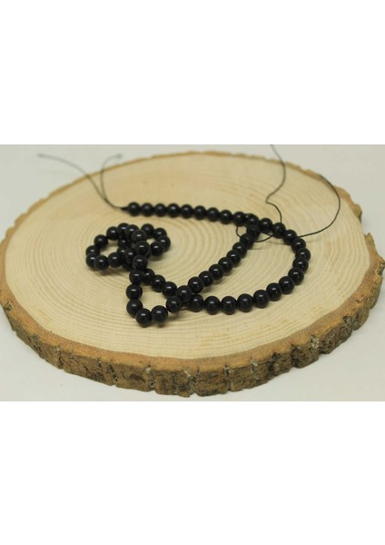 Shungite (Şungit) Taşı Yarım Dizi 6mm (18CM Uzunluğundadır) fırsatları
