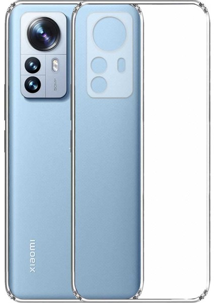 Xiaomi 12 Lite ile Uyumlu Kapak Kamera Korumalı Tıpalı Silikon Şeffaf Kılıf
