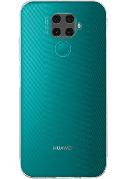 Huawei Mate 30 Lite ile Uyumlu Kapak Kamera Korumalı Tıpalı Silikon Şeffaf Kılıf