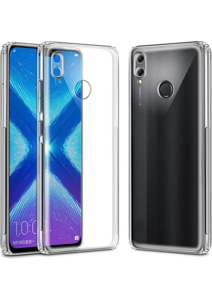 Case World Huawei P20 Lite ile Uyumlu Kapak Kamera Korumalı Tıpalı Silikon Şeffaf Kılıf