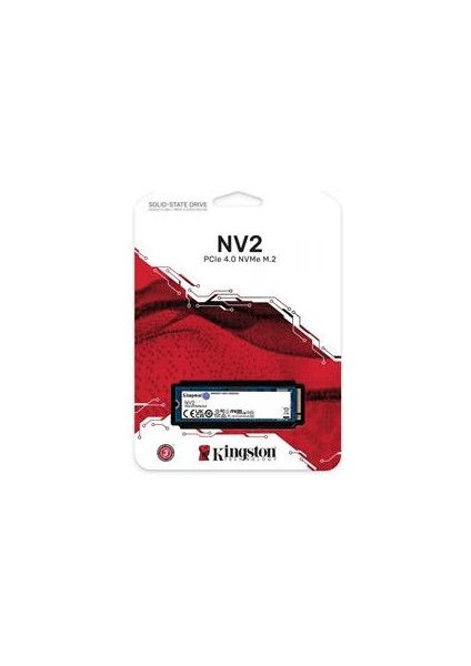 Kıngston Nv2 500 GB Nvme Gen4 SSD 3500/2100 (SNV2S/500G)