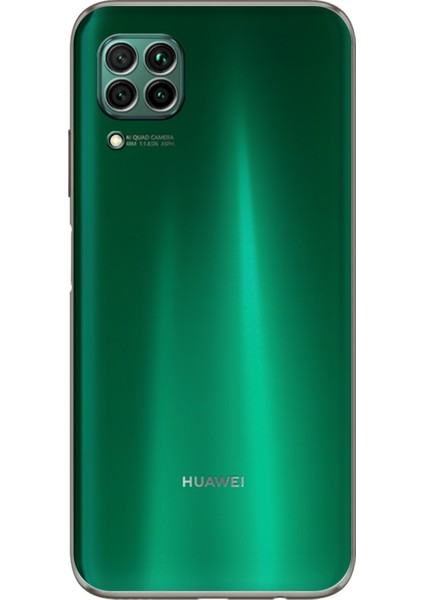 Huawei P40 Lite ile Uyumlu Kapak Kamera Korumalı Tıpalı Silikon Şeffaf Kılıf