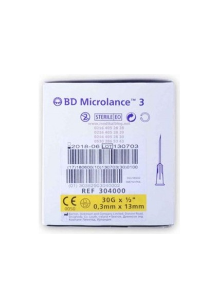 Mezoterapi İğnesi 30G 13MM