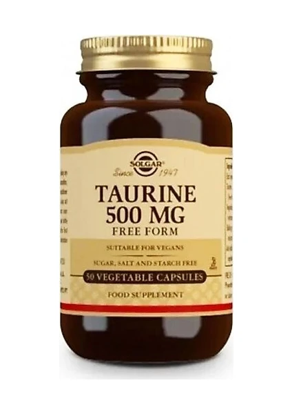 Taurin 500 mg 50 Kapsül