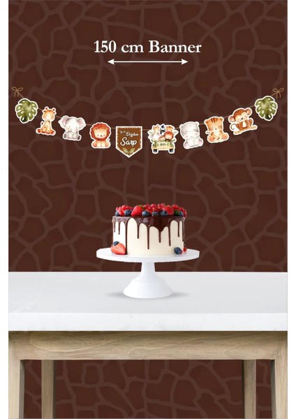 Safari Pastel Büyük Banner *kalın Kağıt 150CM fiyatları