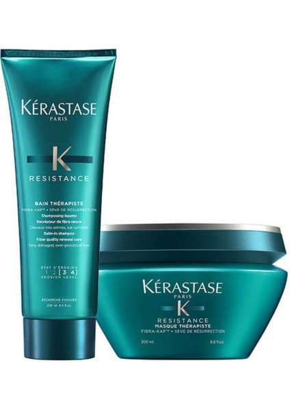 Resistance Therapiste 3-4 Saç Bakım Maskesi 200 ml + Şampuan 3-4 250 ml