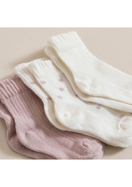 Triko 3 Lü Fırfırlı Çorap Ekru modelleri