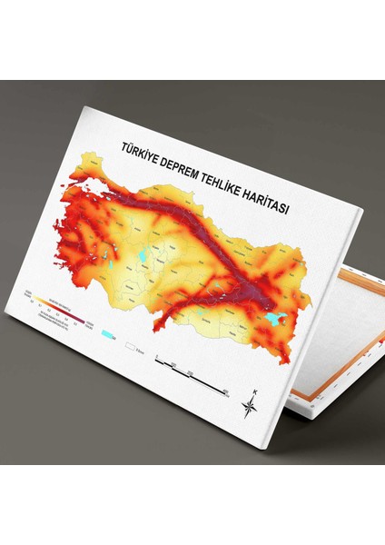 Türkiye Deprem Tehlike Haritası Kanvas Tablo