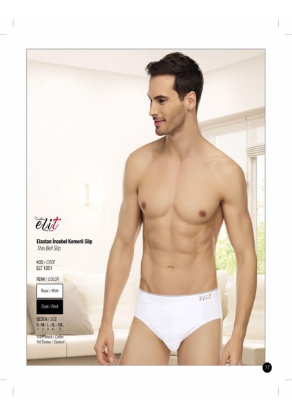 Erkek Likralı Ince Bel Kemerli Slip Külot 1351 - 3 Adet