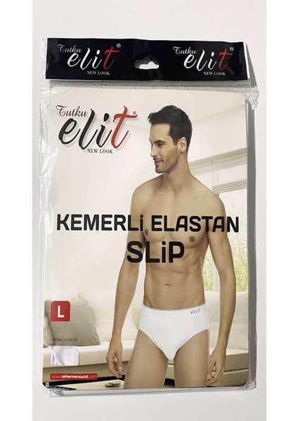 Erkek Likralı Ince Bel Kemerli Slip Külot 1351 - 3 Adet