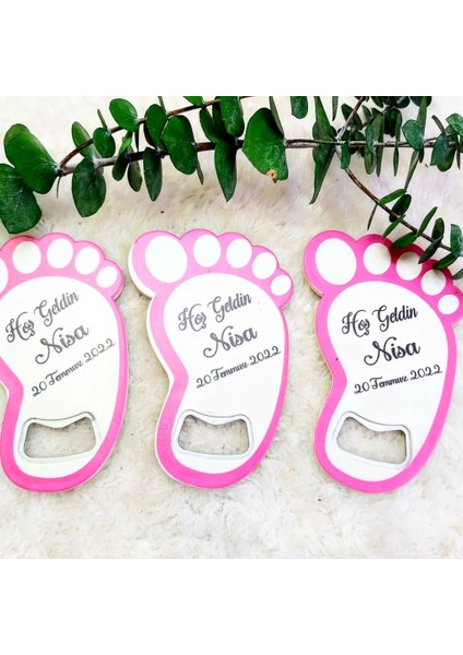 30 Adet Tavşan Basklı Ayak Açacak 11X8 cm Uv Bebek Magnetleri Bebek Şekeri fiyatları