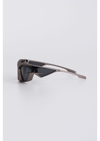 Matte Tasarım Spor Güneş Gözlüğü - Füme Siyah fırsatları