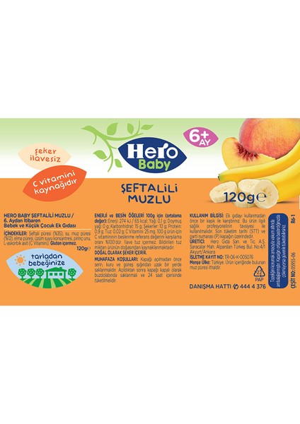 Şeftalili Muzlu Kavanoz Mama 120 gr modelleri