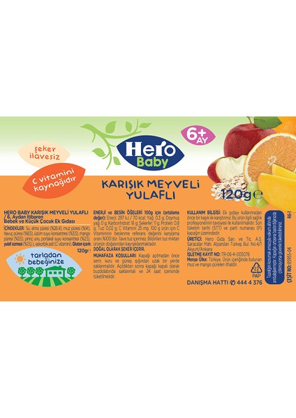 Karışık Meyveli Yulaflı Kavanoz Mama 120 gr modelleri